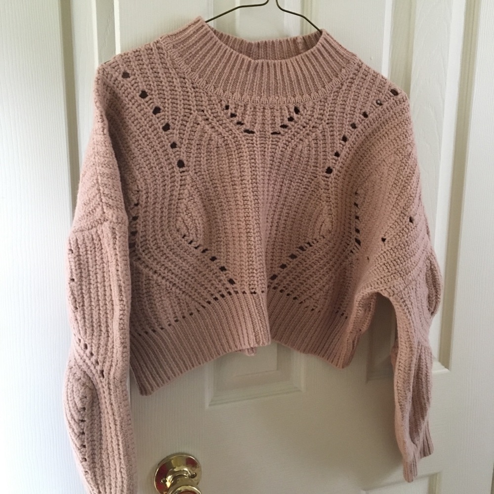 Aritzia Wilfred Merino Wool Cropped Sweater